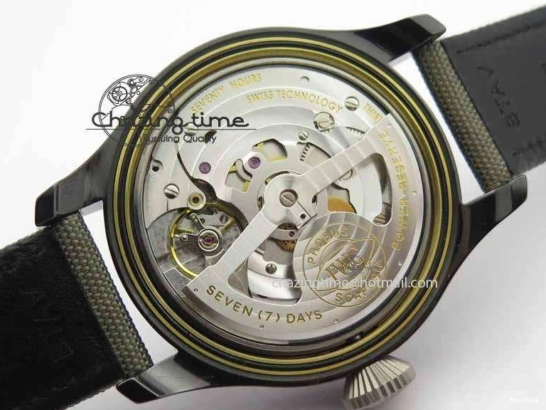 MIROTIME 0313 Big Pilot Real PR 48mm IW501902 Real Ceramic ZF 1:1 Best Edition On Green Nylon Strap A51111 V Durable 7249